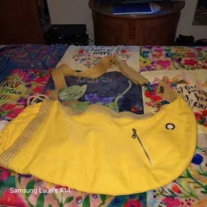 Samsung Bright Yellow Knit Strap Bag